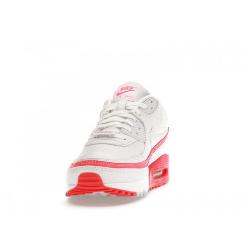 Кроссы Nike Air Max 90 Undefeated White Solar Red - мужская сетка размеров