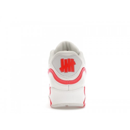 Кроссы Nike Air Max 90 Undefeated White Solar Red - мужская сетка размеров