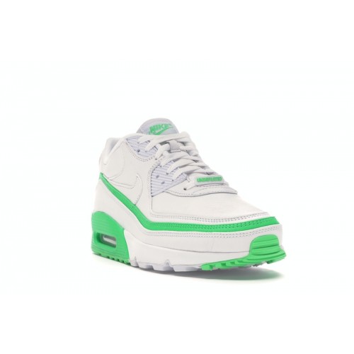 Кроссы Nike Air Max 90 Undefeated White Green - мужская сетка размеров