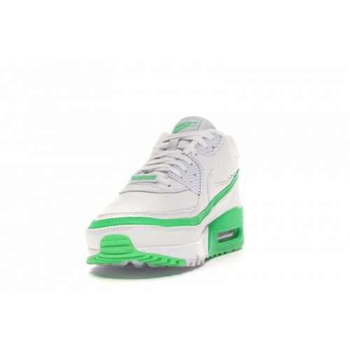 Кроссы Nike Air Max 90 Undefeated White Green - мужская сетка размеров