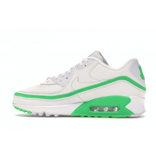 Кроссы Nike Air Max 90 Undefeated White Green - мужская сетка размеров