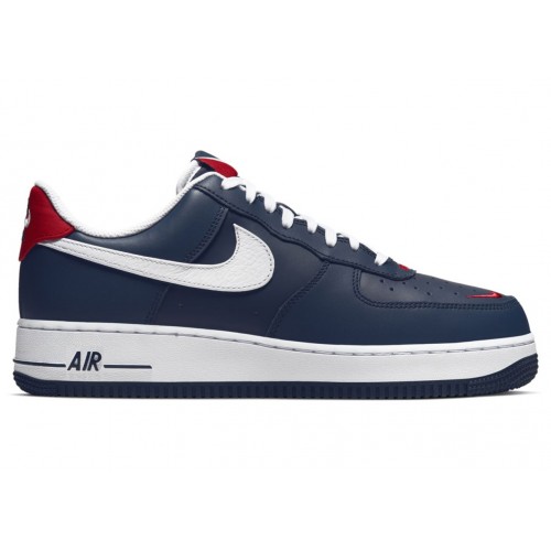 Кроссы Nike Air Force 1 Low USA Obsidian - мужская сетка размеров