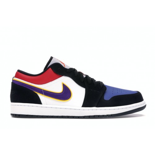 Кроссы Jordan 1 Low Lakers Top 3 - мужская сетка размеров