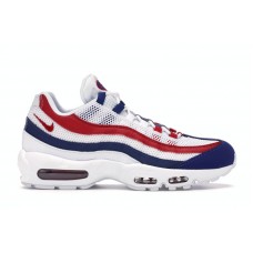 Кроссовки Nike Air Max 95 White Deep Royal Blue Gym Red