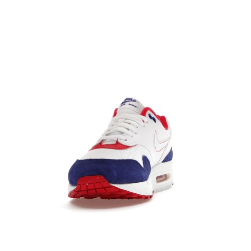 Кроссы Nike Air Max 1 White Red Blue - мужская сетка размеров