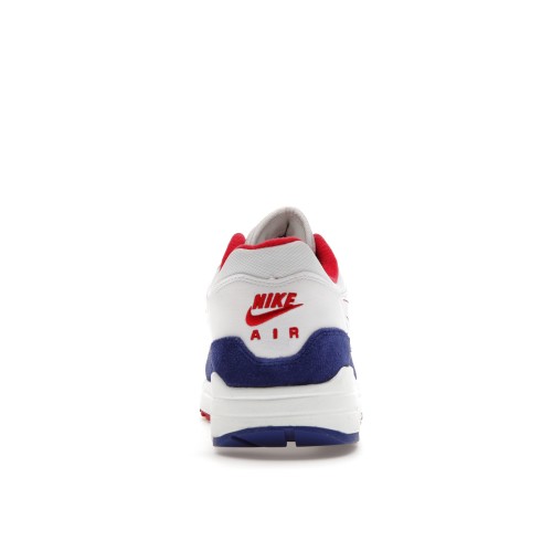 Кроссы Nike Air Max 1 White Red Blue - мужская сетка размеров