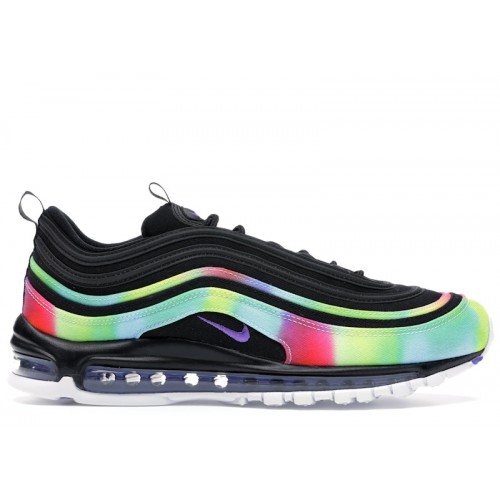 Кроссы Nike Air Max 97 Tie Dye Black - мужская сетка размеров