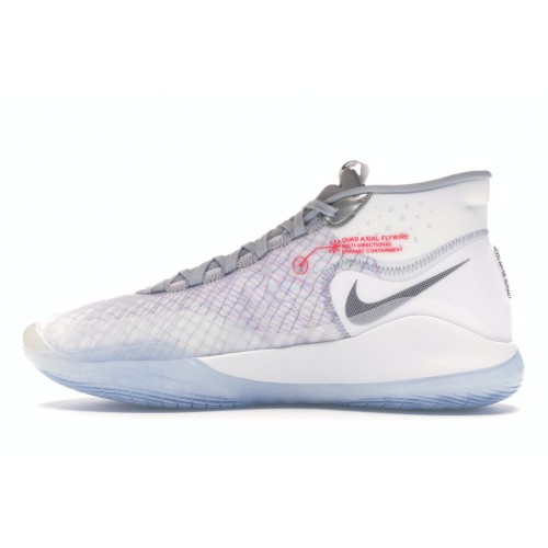 Кроссы Nike KD 12 White Wolf Grey - мужская сетка размеров