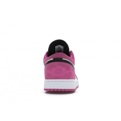 Кроссы Jordan 1 Low Black Active Fuchsia - мужская сетка размеров