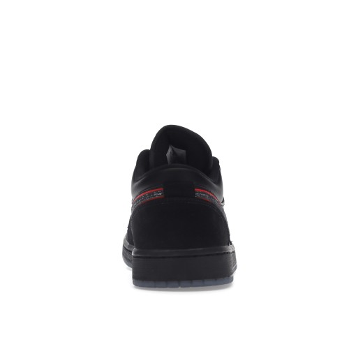 Кроссы Jordan 1 Low Black Red Orbit - мужская сетка размеров