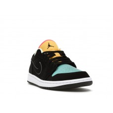 Jordan 1 Low Black Aurora Green Laser Orange