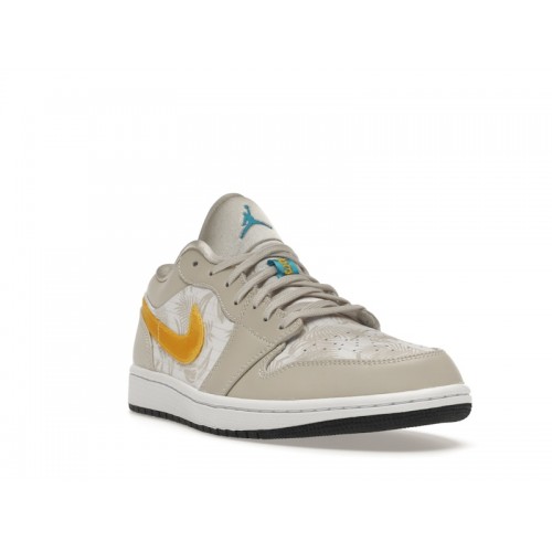 Кроссы Jordan 1 Low Palm Tree - мужская сетка размеров