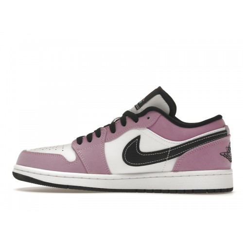 Кроссы Jordan 1 Low SE Violet Shock White Black - мужская сетка размеров