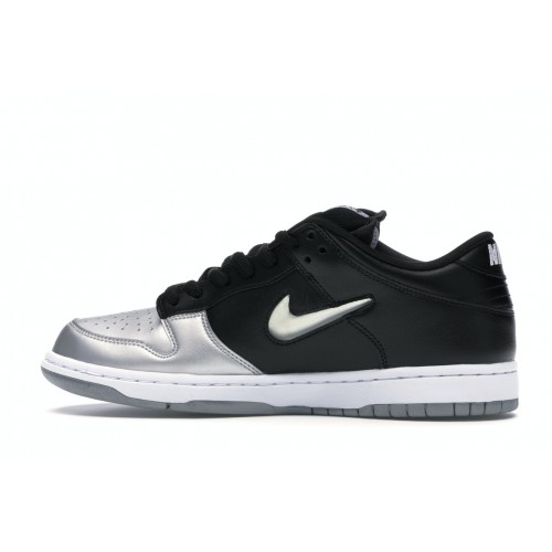 Кроссы Nike SB Dunk Low Supreme Jewel Swoosh Silver - мужская сетка размеров