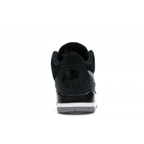 Кроссы Jordan 3 Retro Tinker Black Cement Gold - мужская сетка размеров