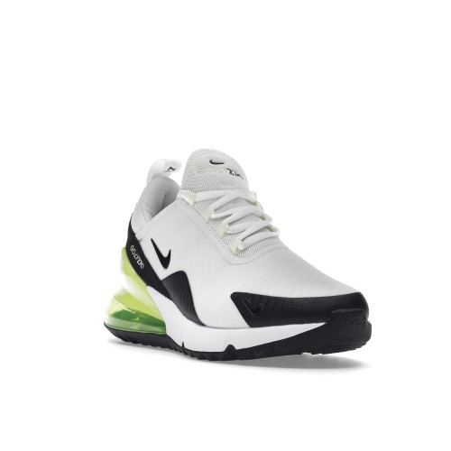 Кроссы Nike Air Max 270 Golf White Black Volt - мужская сетка размеров