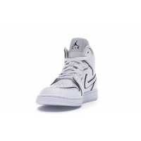 Женские Jordan 1 Mid Iridescent Reflective White (W)