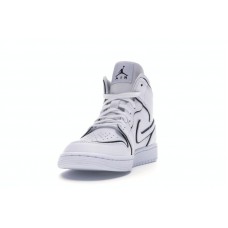 Женские Jordan 1 Mid Iridescent Reflective White (W)
