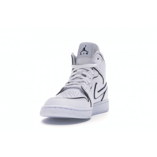 Кроссы Jordan 1 Mid Iridescent Reflective White (W) - женская сетка размеров