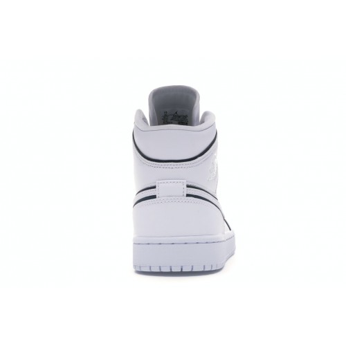 Кроссы Jordan 1 Mid Iridescent Reflective White (W) - женская сетка размеров