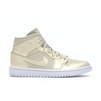 Женские кроссовки Jordan 1 Mid Goose Feather Yellow (W)