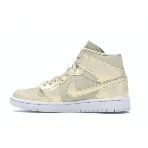 Кроссы Jordan 1 Mid Goose Feather Yellow (W) - женская сетка размеров