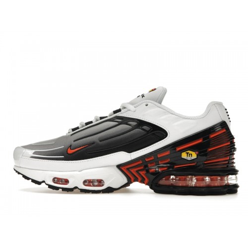 Кроссы Nike Air Max Plus 3 White Black Team Orange - мужская сетка размеров