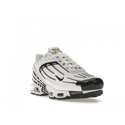 Кроссы Nike Air Max Plus 3 Leather White Black - мужская сетка размеров