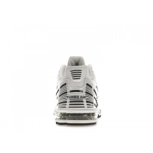 Кроссы Nike Air Max Plus 3 Leather White Black - мужская сетка размеров