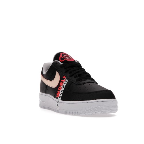 Кроссы Nike Air Force 1 Low 07 LV8 Worldwide Pack Black Flash Crimson - мужская сетка размеров