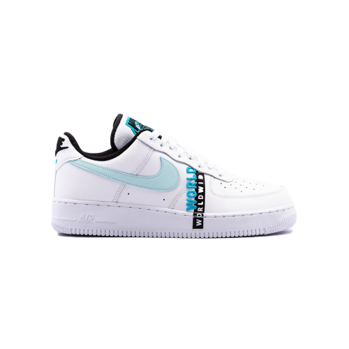 Кроссы Nike Air Force 1 Low 07 LV8 Worldwide Pack White Blue Fury - мужская сетка размеров