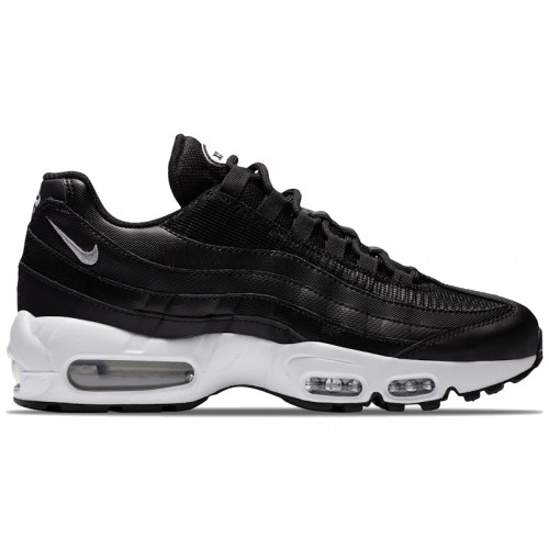 Кроссы Nike Air Max 95 Essential Black White (W) - женская сетка размеров