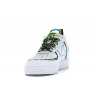 Кроссовки Nike Air Force 1 Low Worldwide White Blue Fury Volt