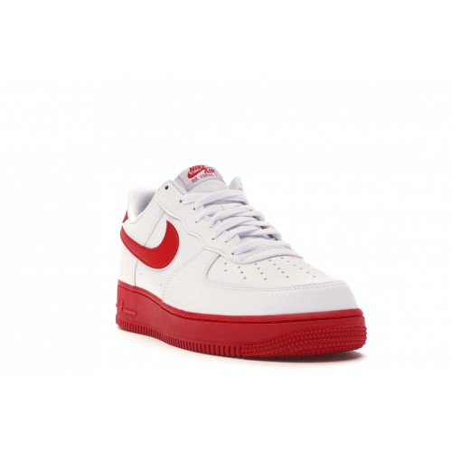 Кроссы Nike Air Force 1 Low White Red Midsole - мужская сетка размеров