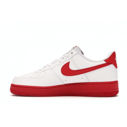 Кроссы Nike Air Force 1 Low White Red Midsole - мужская сетка размеров