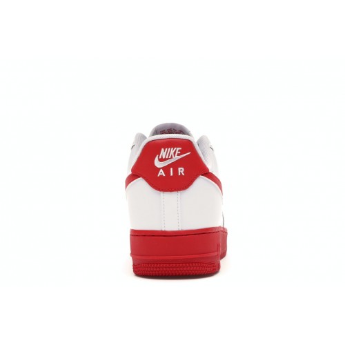 Кроссы Nike Air Force 1 Low White Red Midsole - мужская сетка размеров