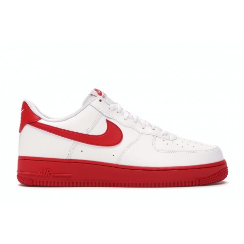 Кроссы Nike Air Force 1 Low White Red Midsole - мужская сетка размеров