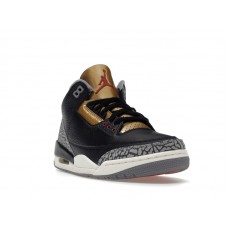 Женские Jordan 3 Retro Black Cement Gold (W)