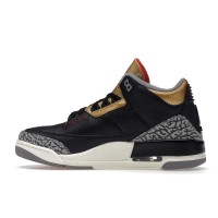Женские Jordan 3 Retro Black Cement Gold (W)