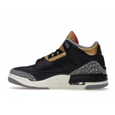 Женские Jordan 3 Retro Black Cement Gold (W)