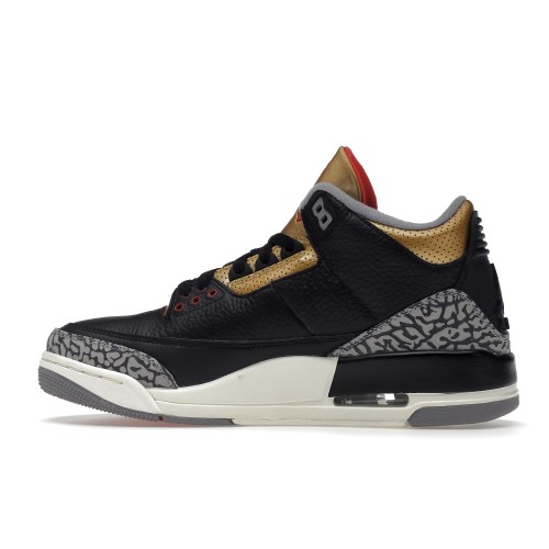 Кроссы Jordan 3 Retro Black Cement Gold (W) - женская сетка размеров