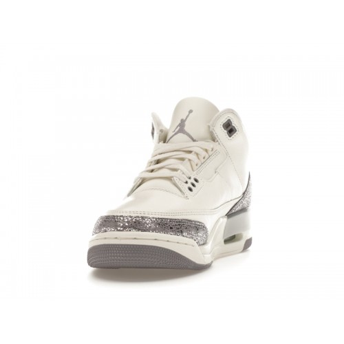 Wmns Air Jordan 3 Retro Sail Metallic Silver - женская сетка размеров
