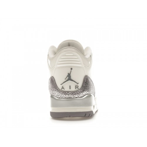 Wmns Air Jordan 3 Retro Sail Metallic Silver - женская сетка размеров