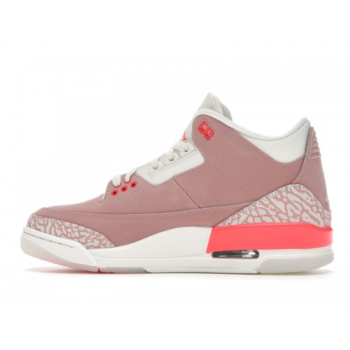 Кроссы Jordan 3 Retro Rust Pink (W) - женская сетка размеров