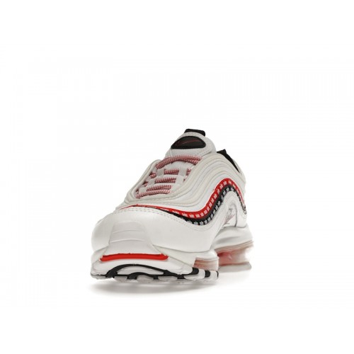 Кроссы Nike Air Max 97 Sketch Logo White Black Red - мужская сетка размеров