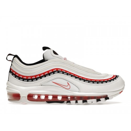 Кроссы Nike Air Max 97 Sketch Logo White Black Red - мужская сетка размеров