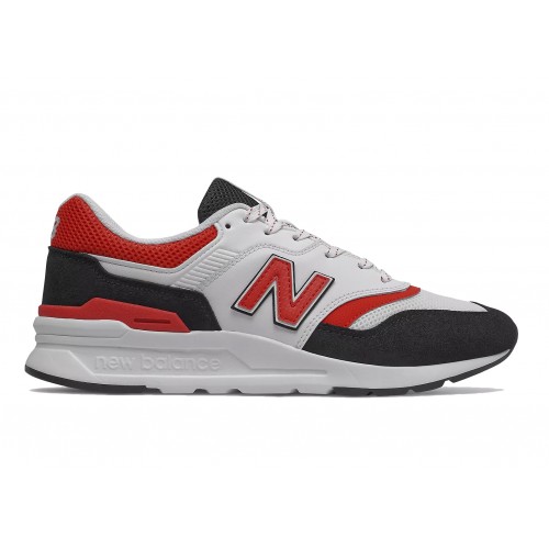 Кроссы New Balance 997H White Black Red - мужская сетка размеров