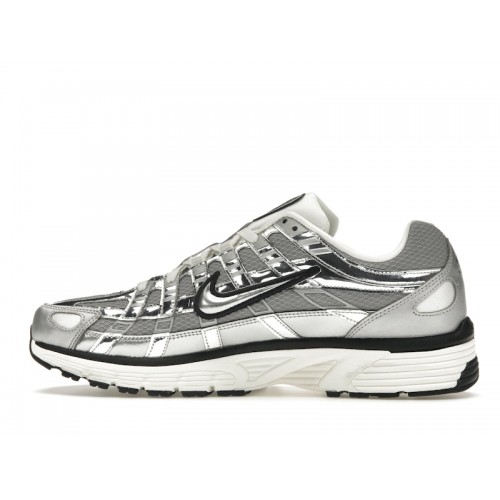 Кроссы Nike P-6000 Metallic Silver - мужская сетка размеров