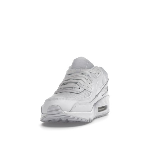 Кроссы Nike Air Max 90 Recraft Triple White - мужская сетка размеров