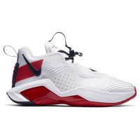 Подростковые кроссовки Nike LeBron Solder 14 White University Red (GS)